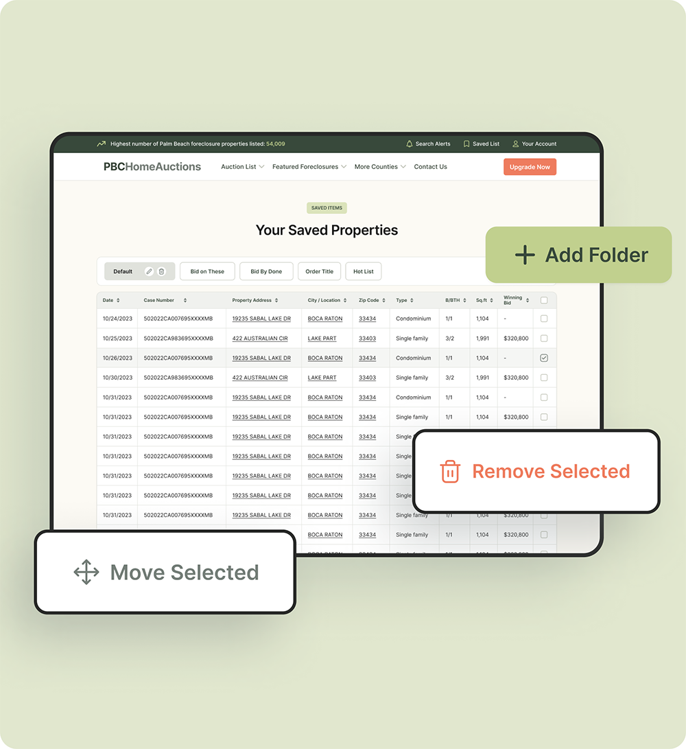 Organize properties